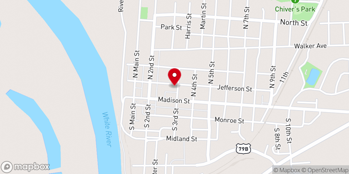 Map showing location of First United Methodist Church