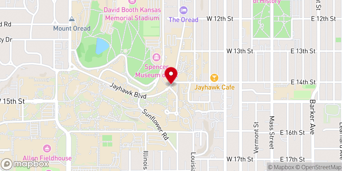 Map showing location of Danforth Chapel
