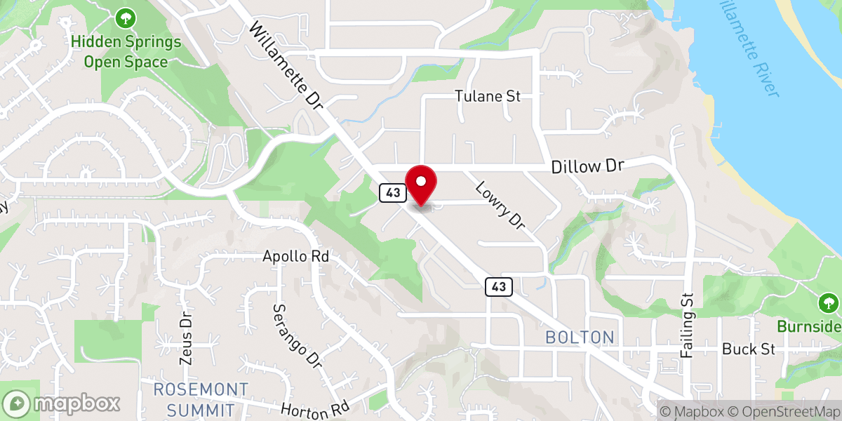Map showing location of Portland Family Peace Fellowship