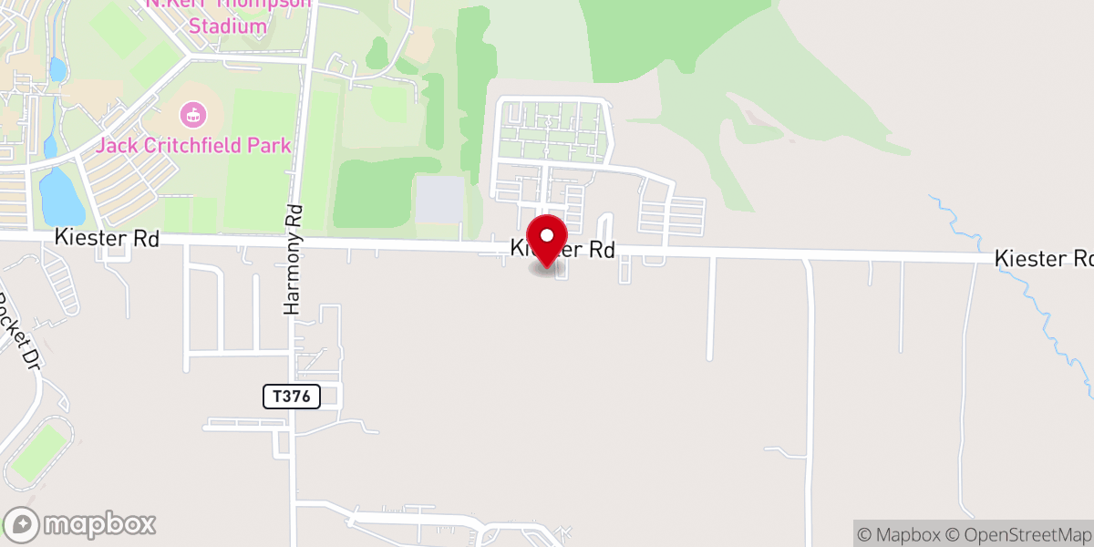 Map showing location of Slippery Rock Baptist Church