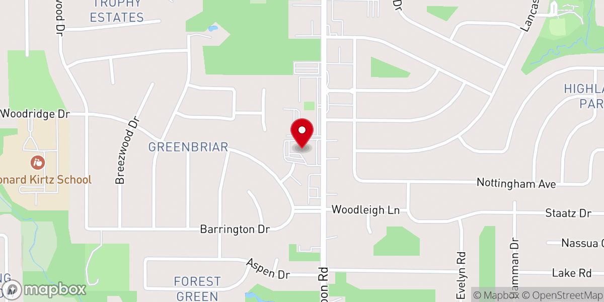 Map showing location of Tabernacle Evangelical Presbyterian Church