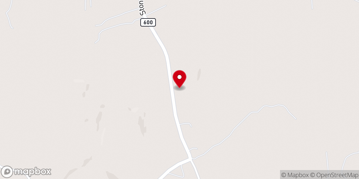 Map showing location of Rocky Mount Church