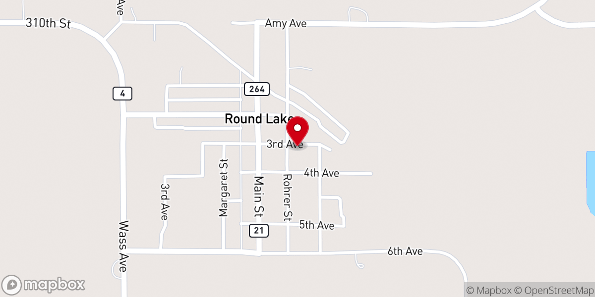 Map showing location of First Presbyterian Church