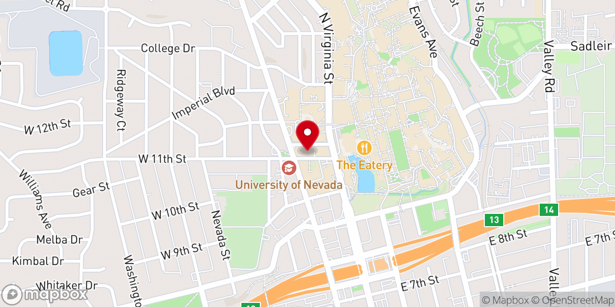 Map showing location of Reno NV LDS Institute