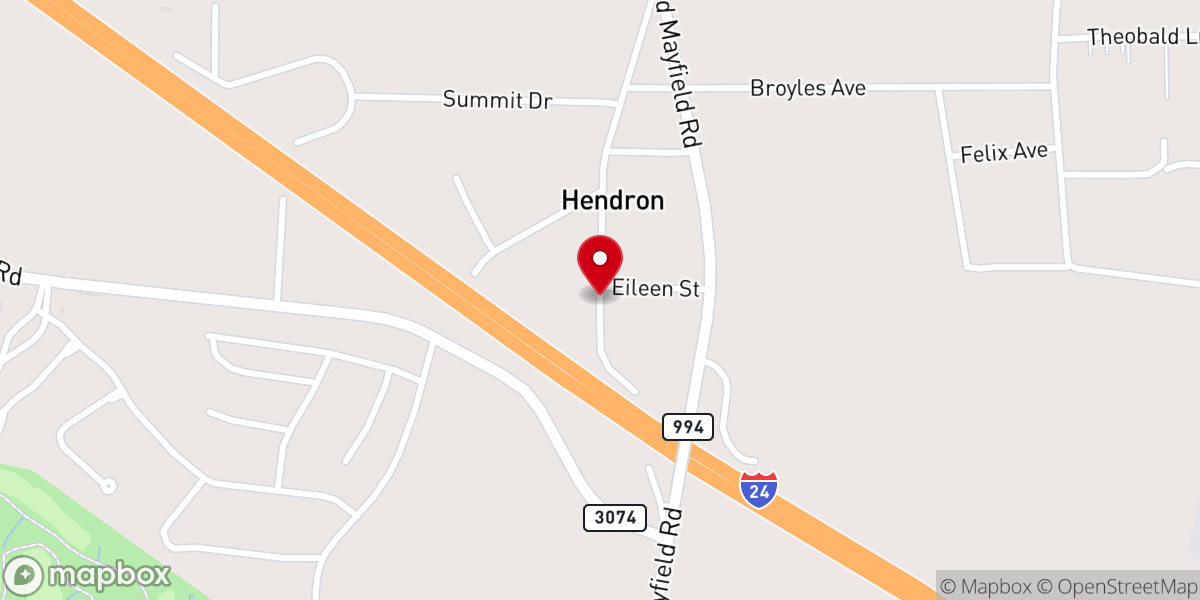 Map showing location of Lebanon United Methodist Church