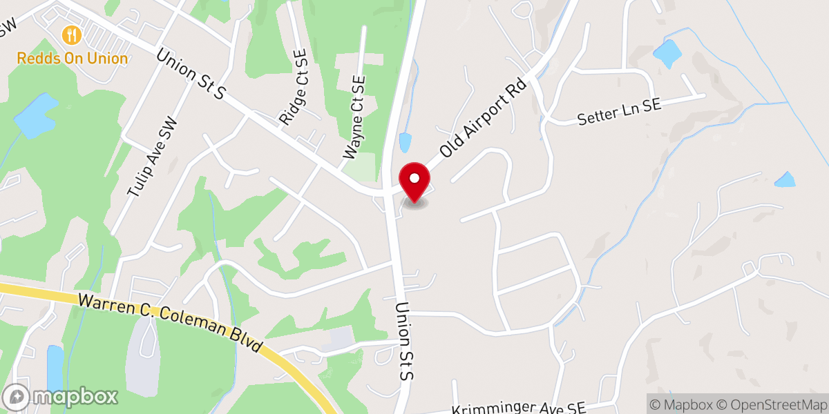 Map showing location of Center United Methodist Church
