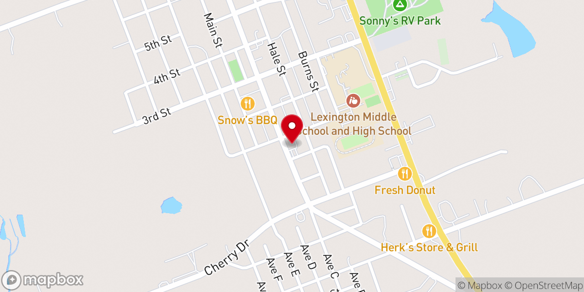 Map showing location of St. James Lutheran Church