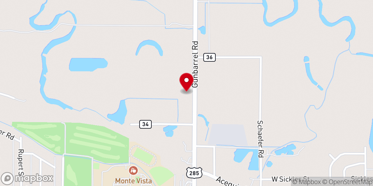 Map showing location of Monte Vista Assembly of God Church