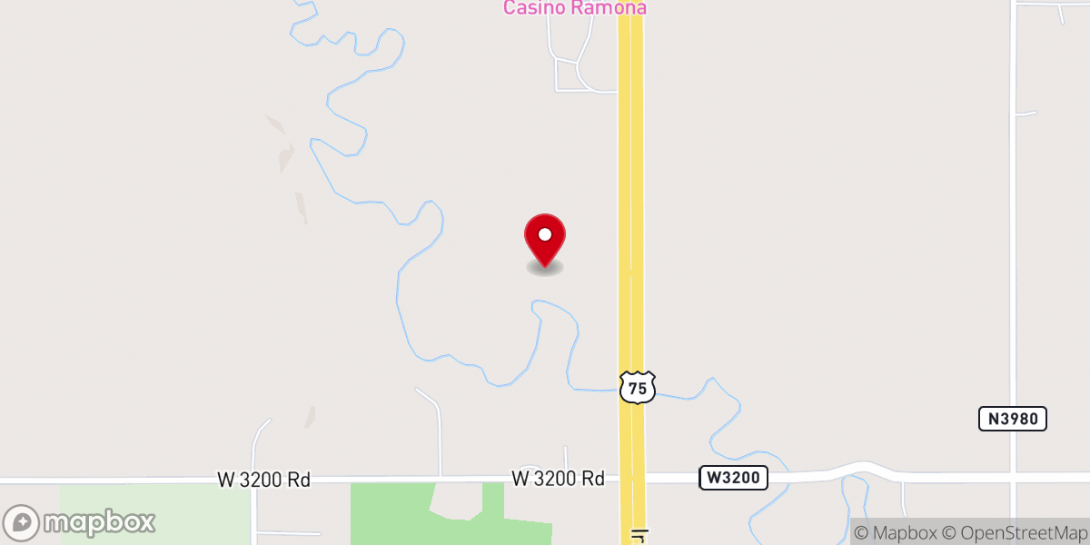 Map showing location of Hope Church Ramona