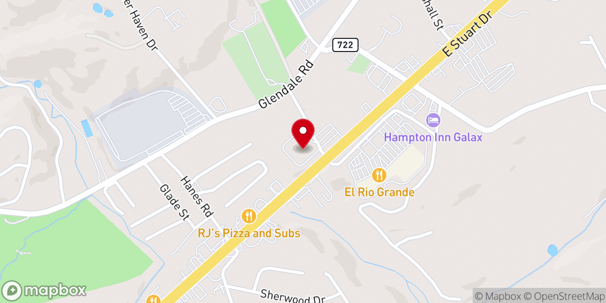Map showing location of First Baptist Church