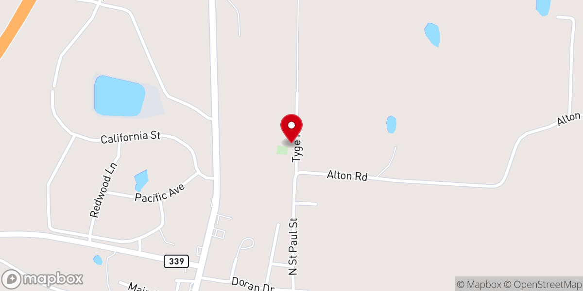Map showing location of Greater St Paul Baptist Church