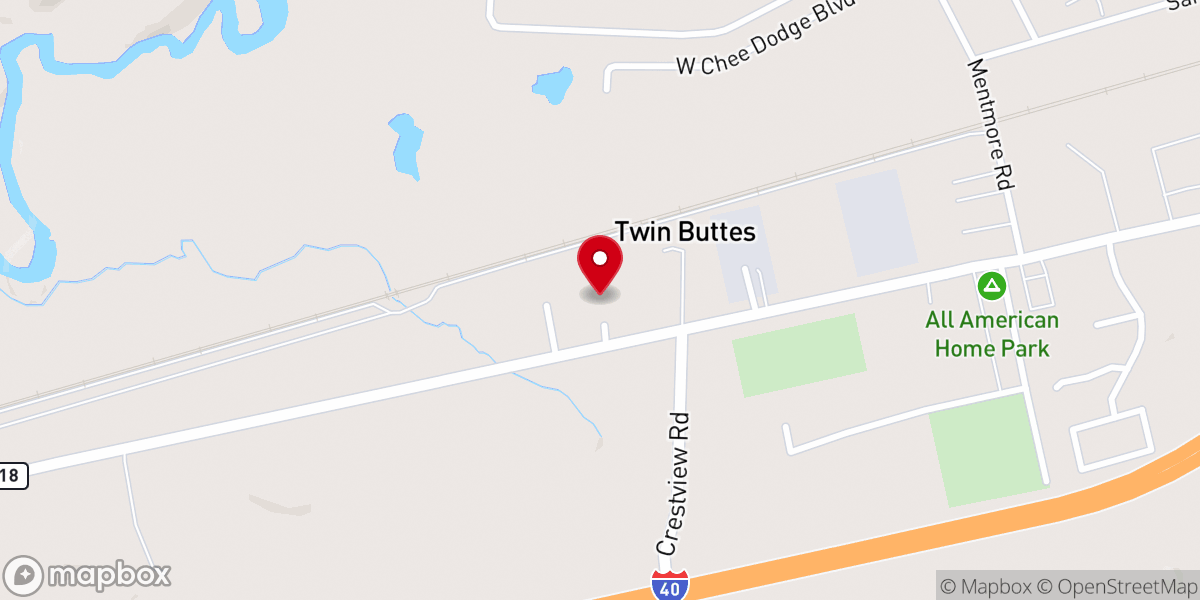 Map showing location of Twin Buttes Church of the Nazarene