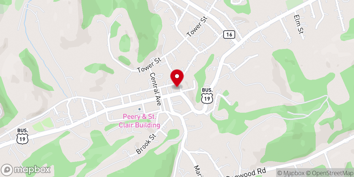 Map showing location of Main Street United Methodist Church