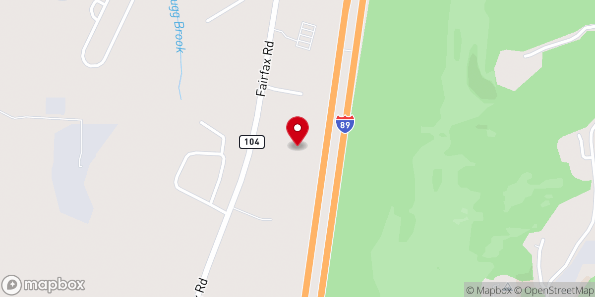 Map showing location of Northside Baptist Church