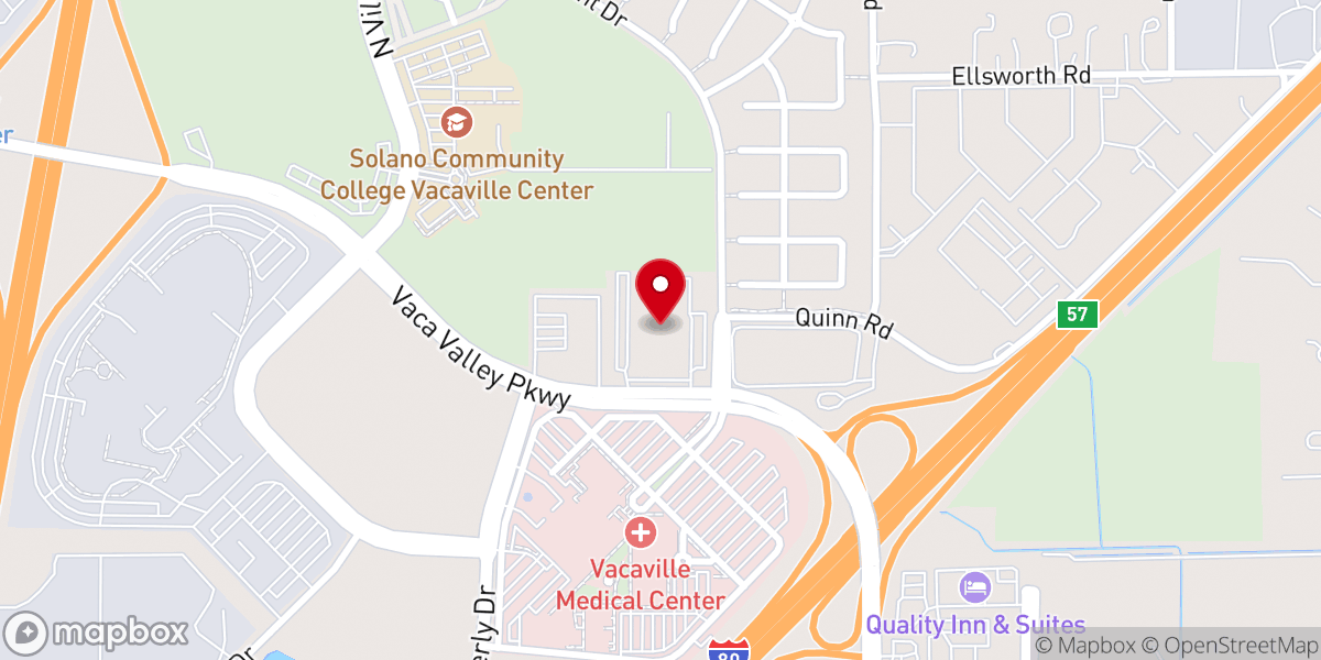 Map showing location of North Hills Christian Church