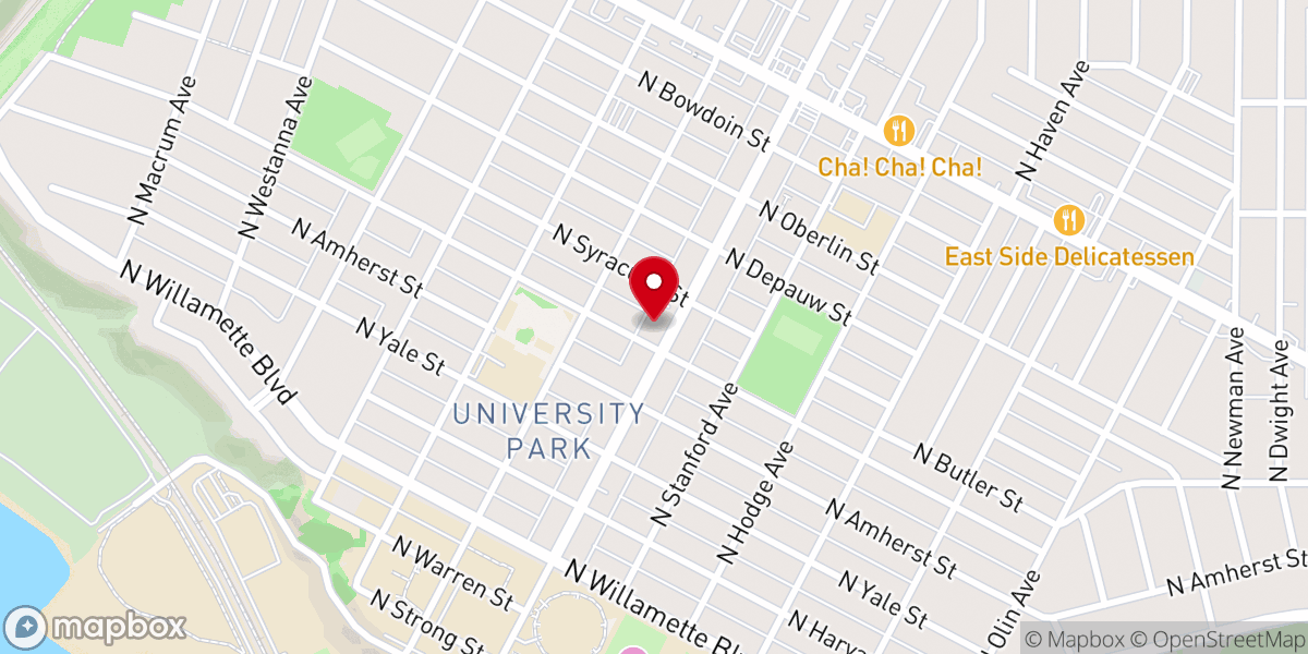 Map showing location of Portsmouth Trinity Lutheran Church