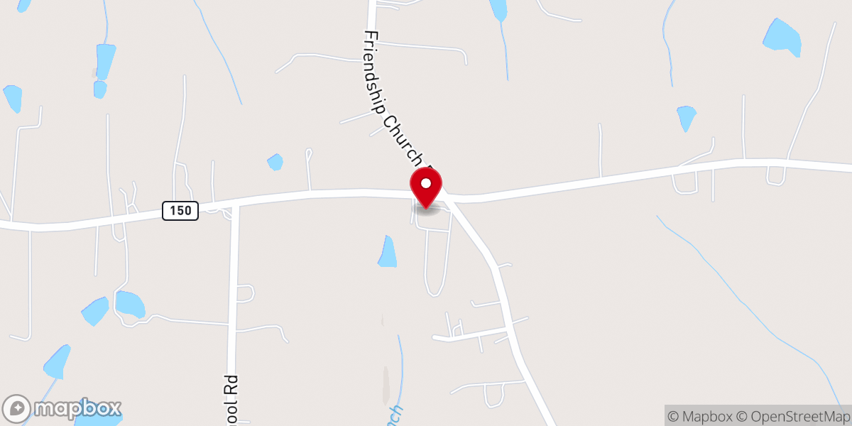 Map showing location of Friendship United Methodist Church