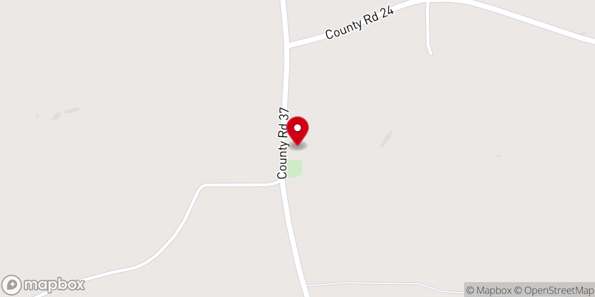 Map showing location of New Cedron Baptist Church