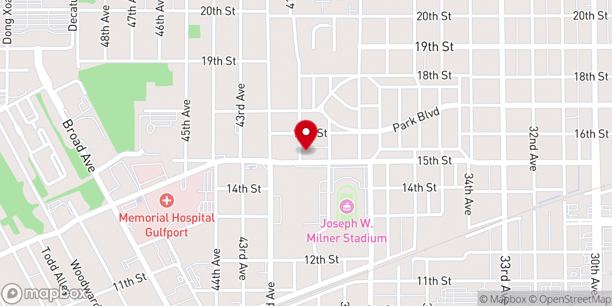 Map showing location of Gulf Coast Community Ministries