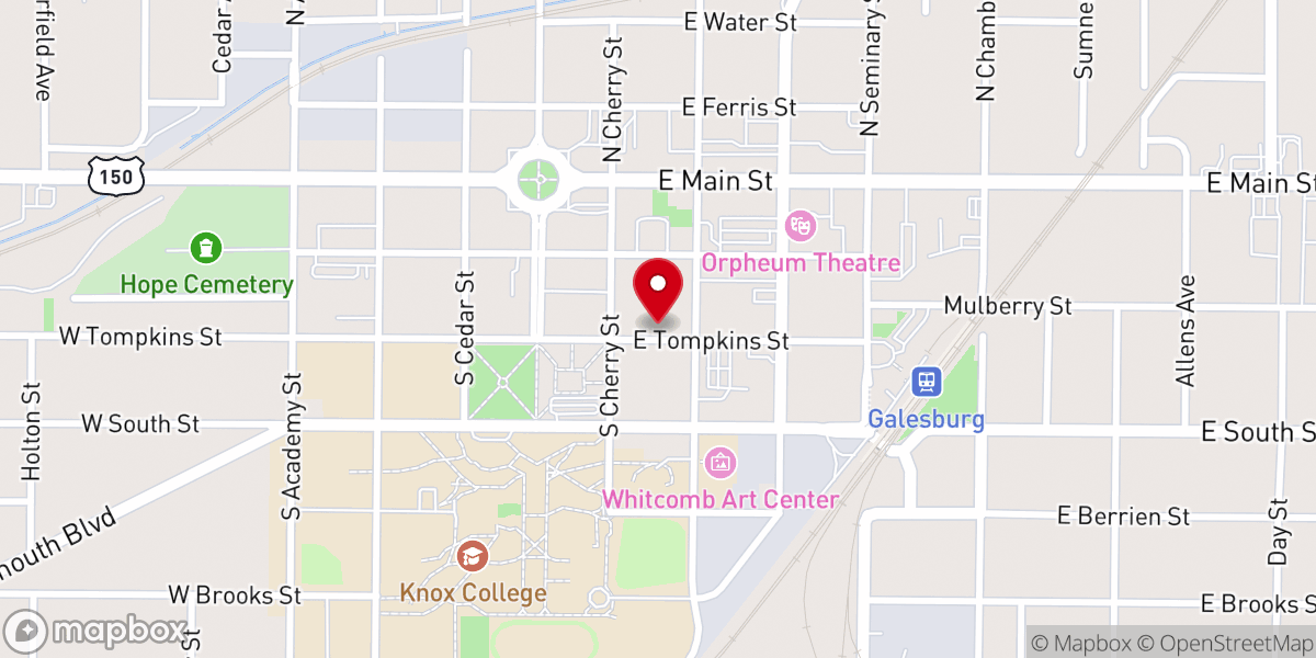 Map showing location of Allen Chapel AME