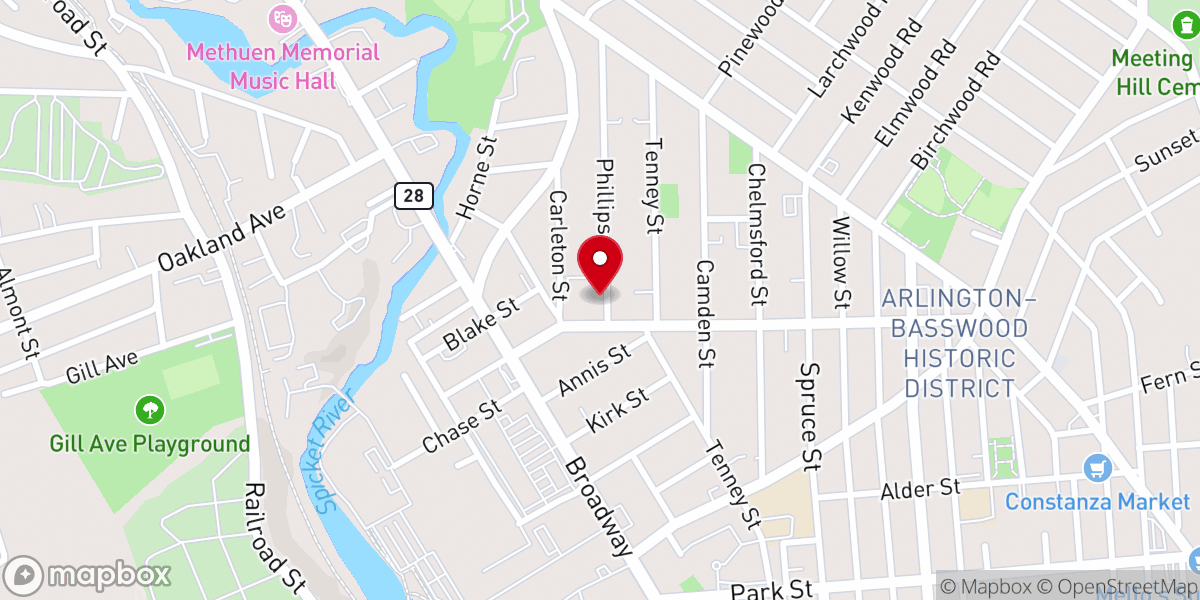 Map showing location of New Hope Methodist Church