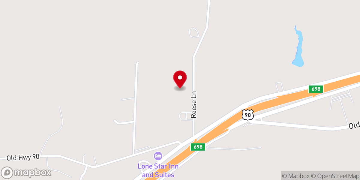 Map showing location of Reese Lane Bible Church
