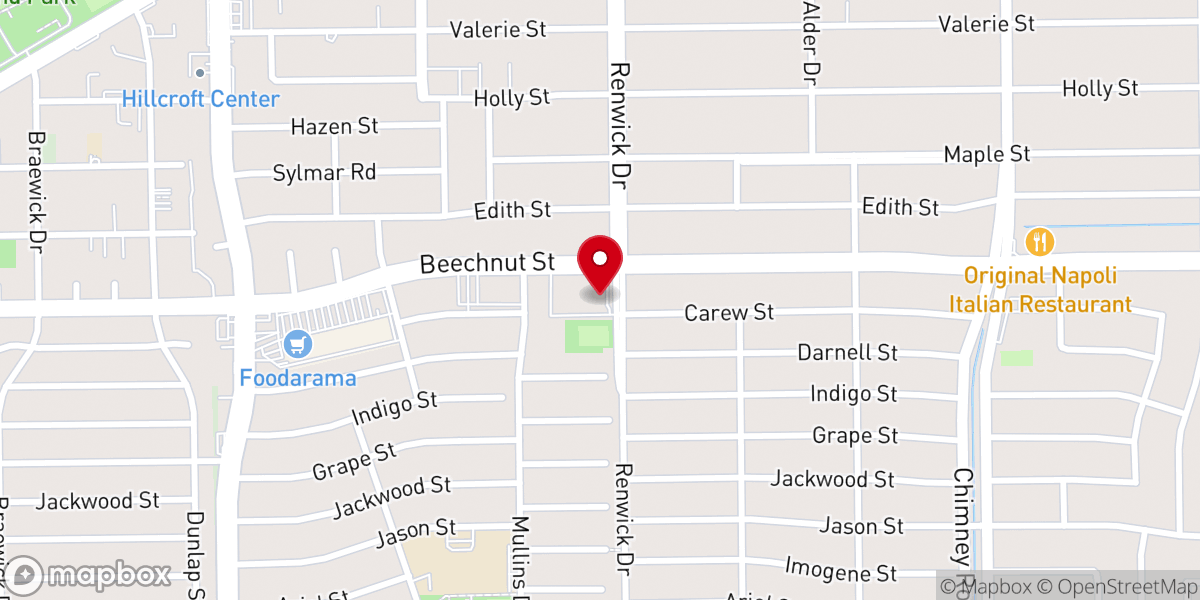 Map showing location of St Philip's United Methodist Church
