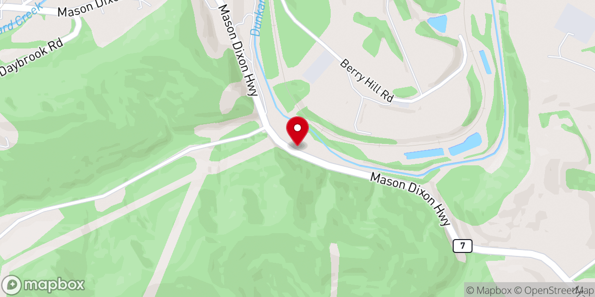 Map showing location of Trinity Baptist Church
