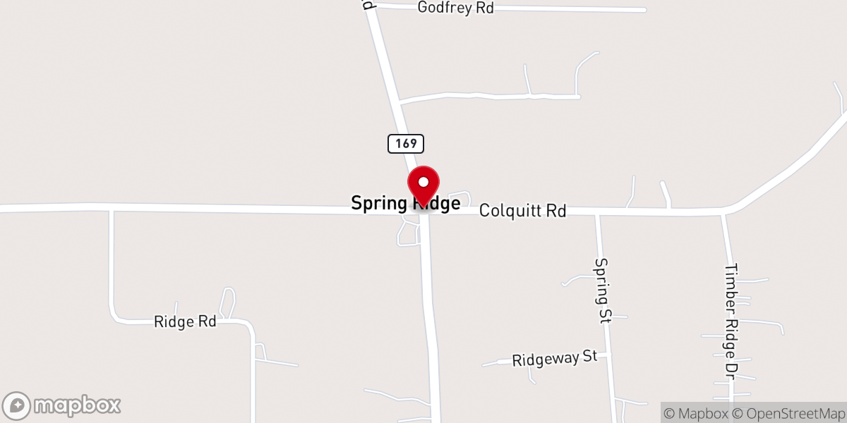 Map showing location of Caddo Parish Highway Department
