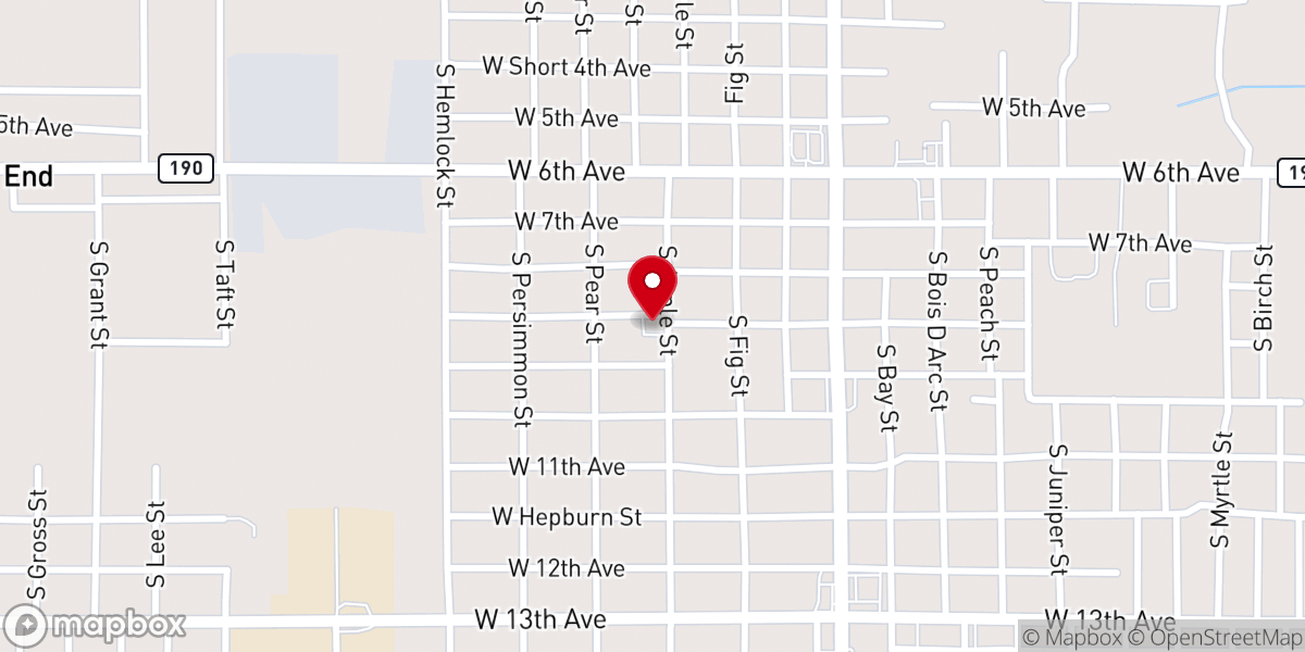 Map showing location of Prayer Garden Church of God
