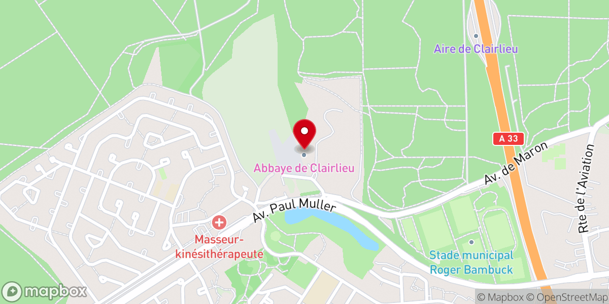 Map showing location of Ancienne abbaye Cistercienne de Clairlieu