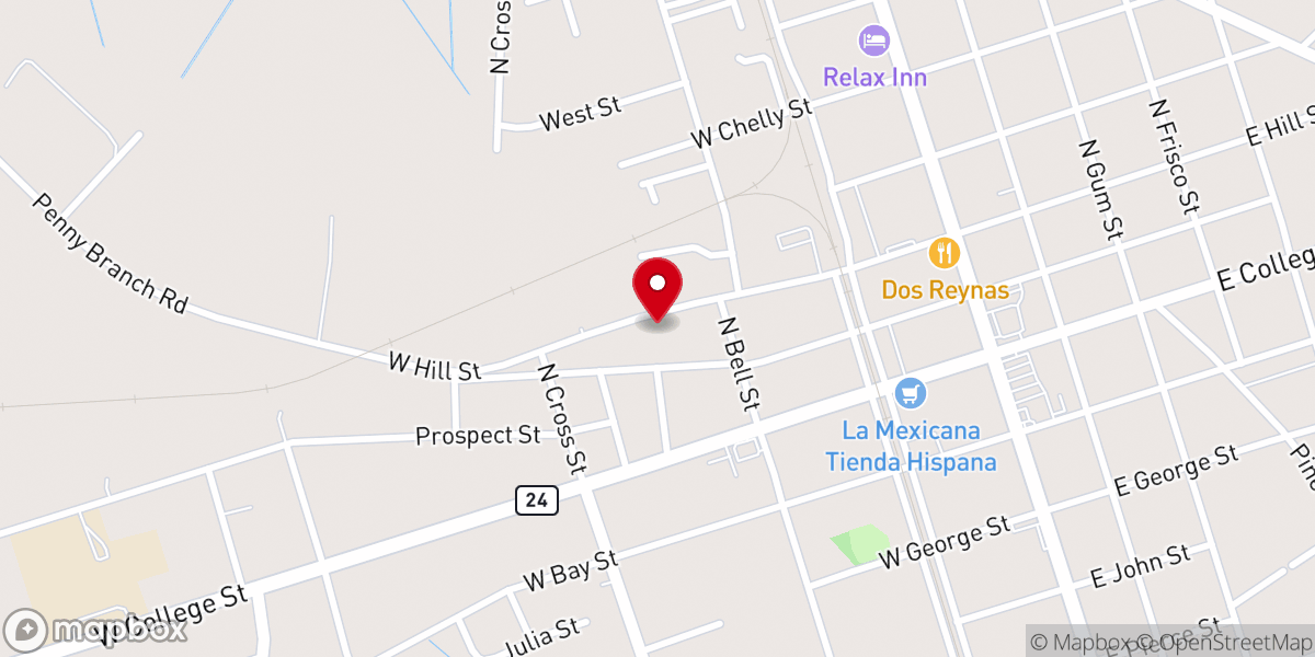 Map showing location of Iglesia Sinai