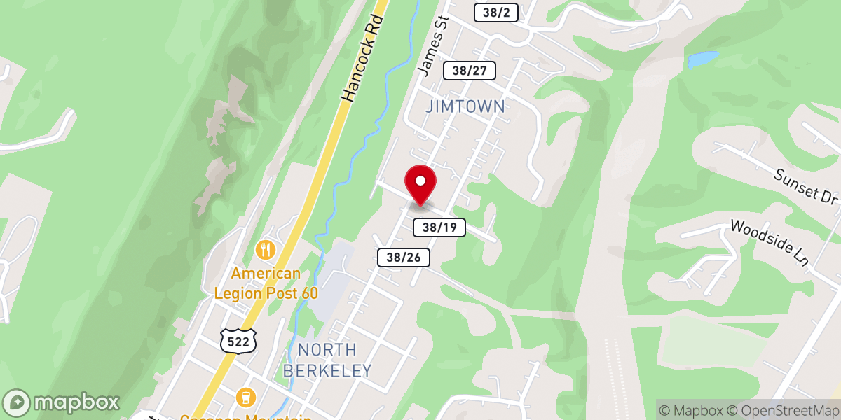 Map showing location of Wesleyan Chapel