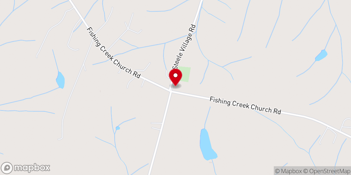 Map showing location of Fishing Creek Presbyterian