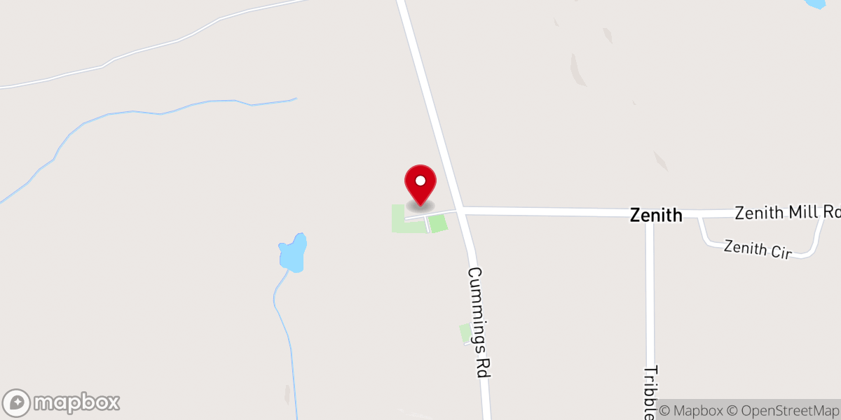 Map showing location of Zenith Road Baptist Church