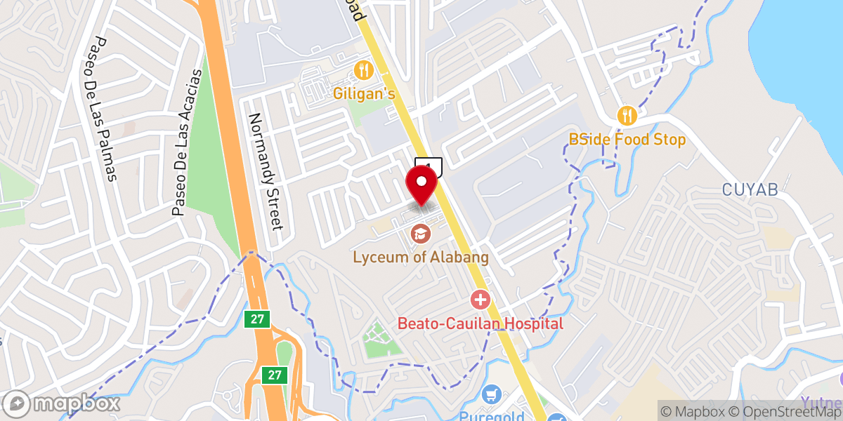 Map showing location of St. Peregrine Laziosi Parish & Diocesan Shrine