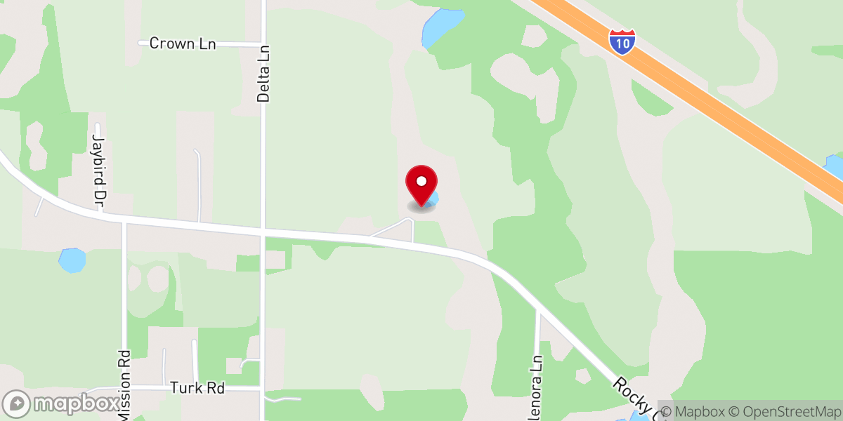Map showing location of Little Rocky Creek Church