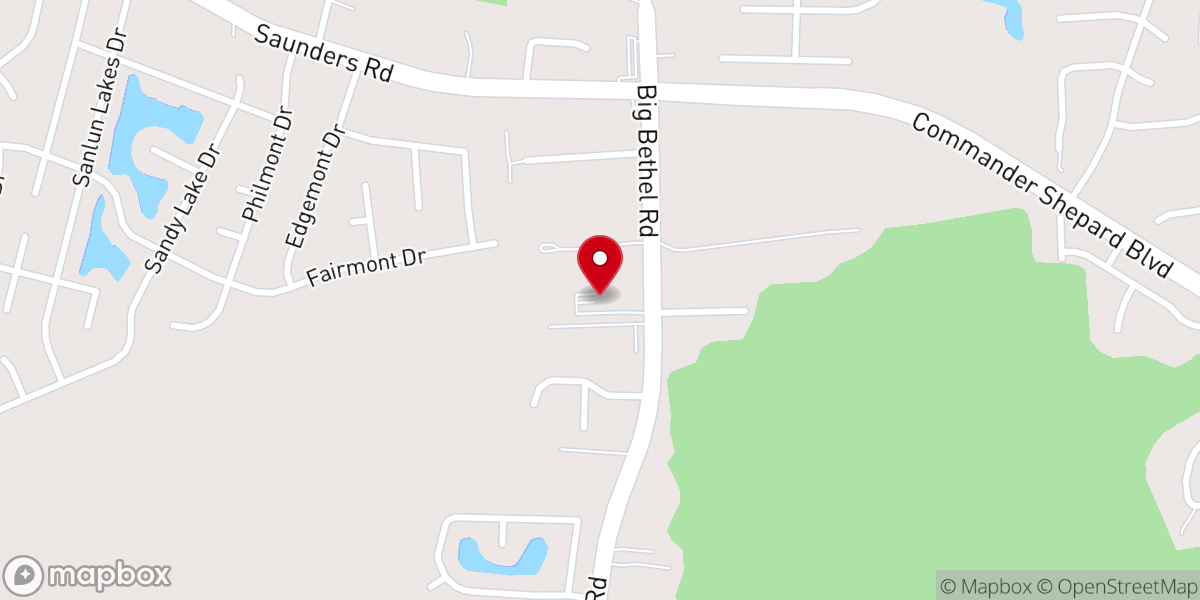 Map showing location of Grace Baptist Church