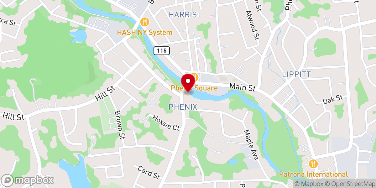 Map showing location of Phenix Baptist Church