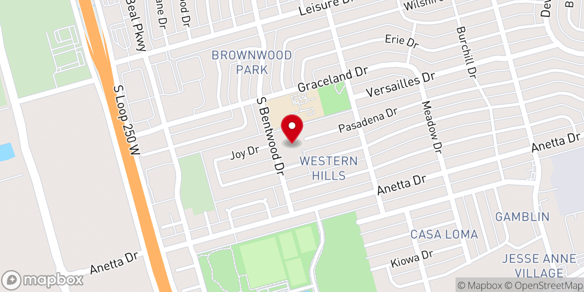 Map showing location of Wilshire Park Baptist Church