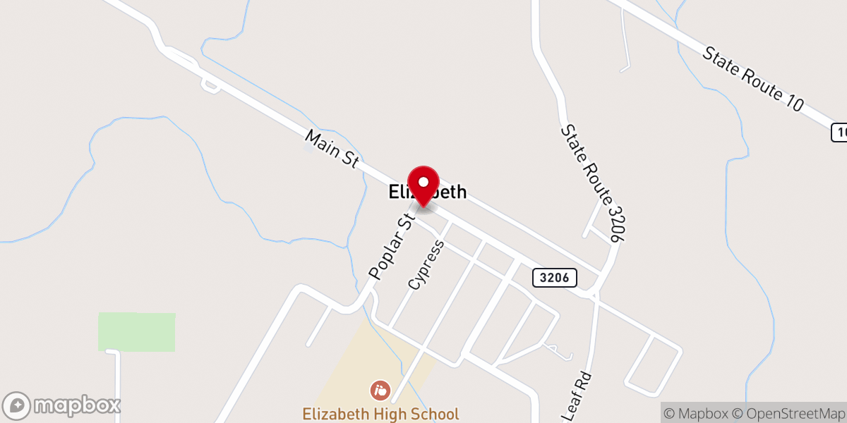Map showing location of Allan Parish Sheriffs Office