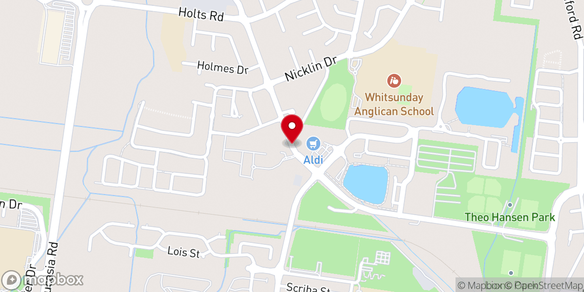 Map showing location of Mackay Church of Christ
