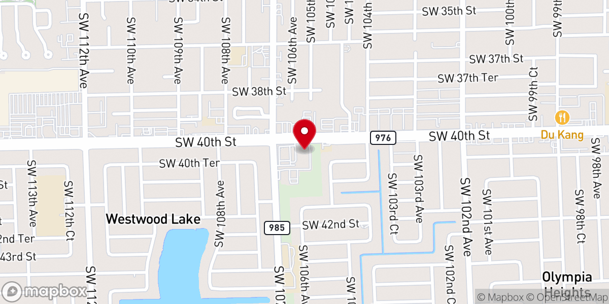 Map showing location of Hope Chapel Miami