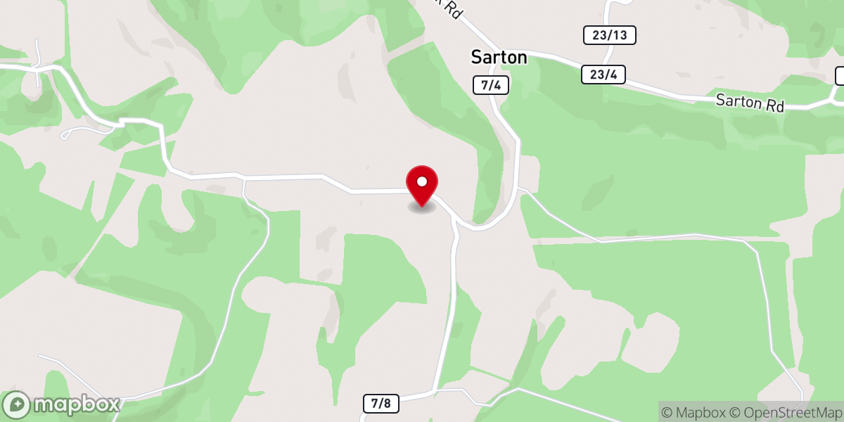 Map showing location of Mount Alexander Church