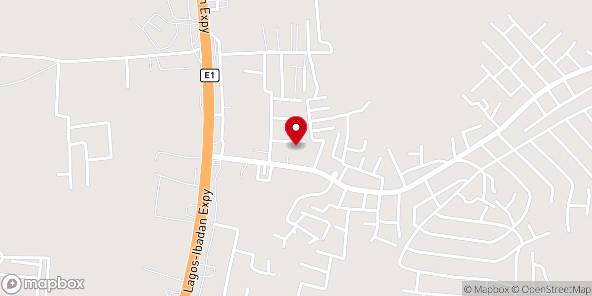 Map showing location of Foursquare Gospel Church Arepo District HQ