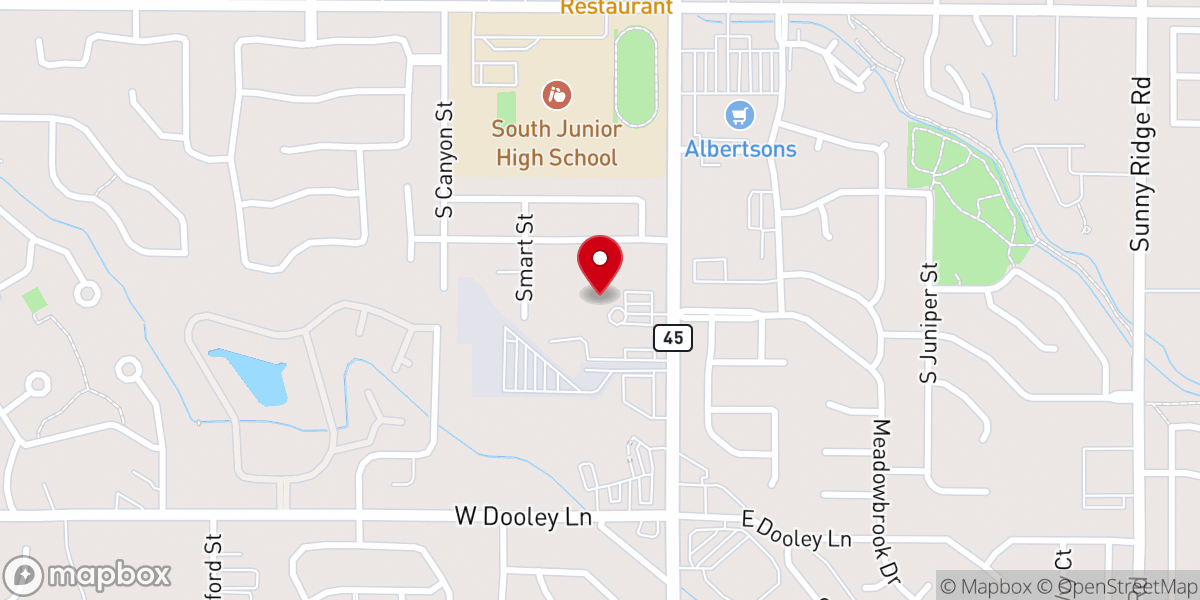 Map showing location of Nampa First United Methodist Church