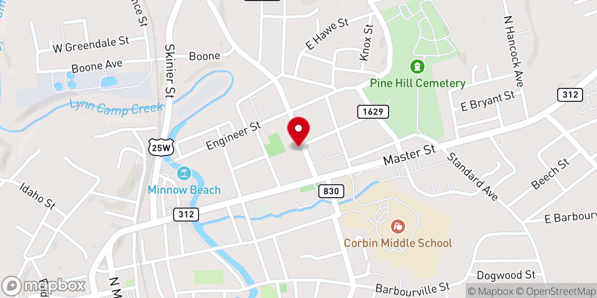 Map showing location of Life Church