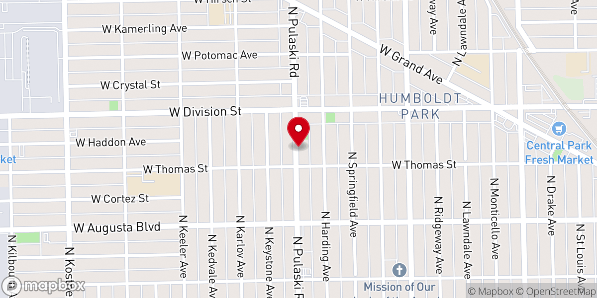 Map showing location of IPUL Chicago Central