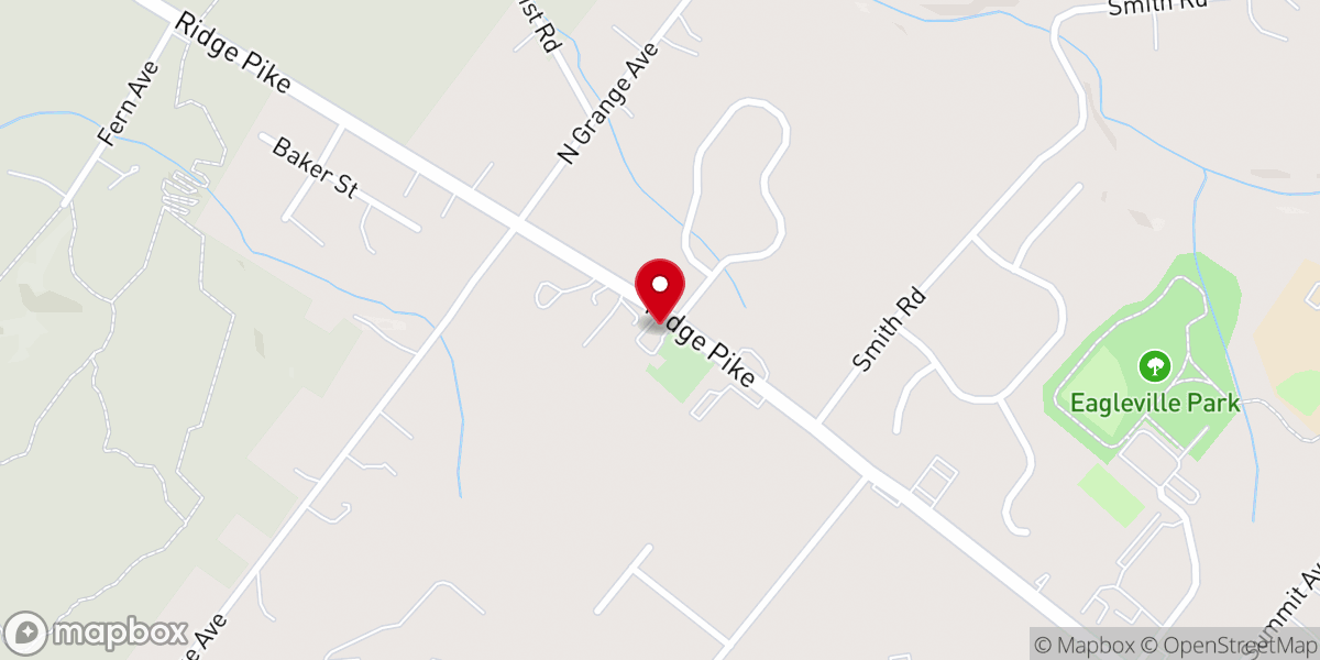 Map showing location of Lower Providence Baptist Church