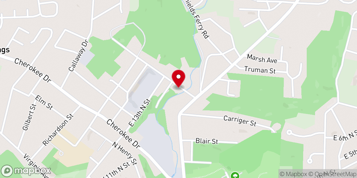Map showing location of New Start Baptist Church